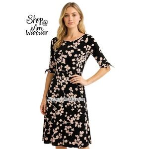 Talbots NWT floral sleeve tie a-line dress *shop@iamwarrior